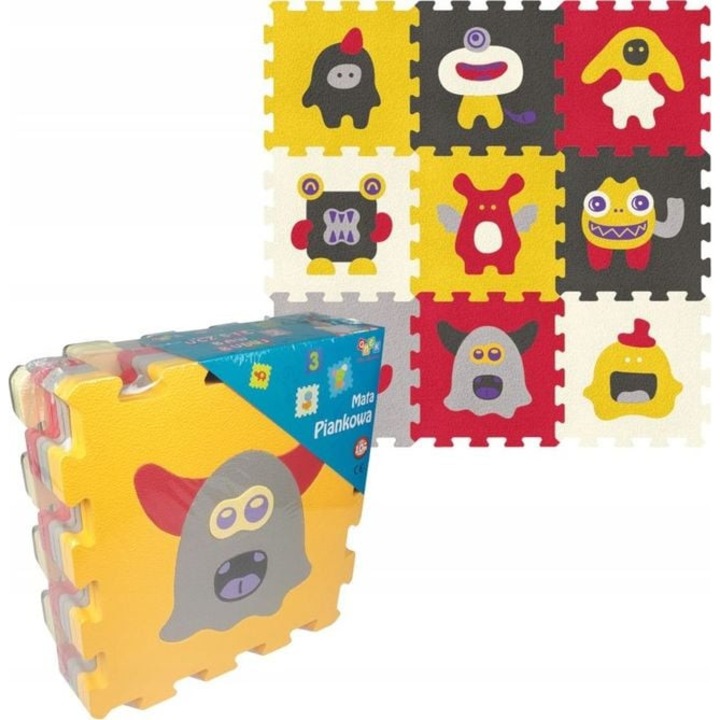 Подложка за пъзел за деца, Smily Play, Дунапрен, Многоцветен