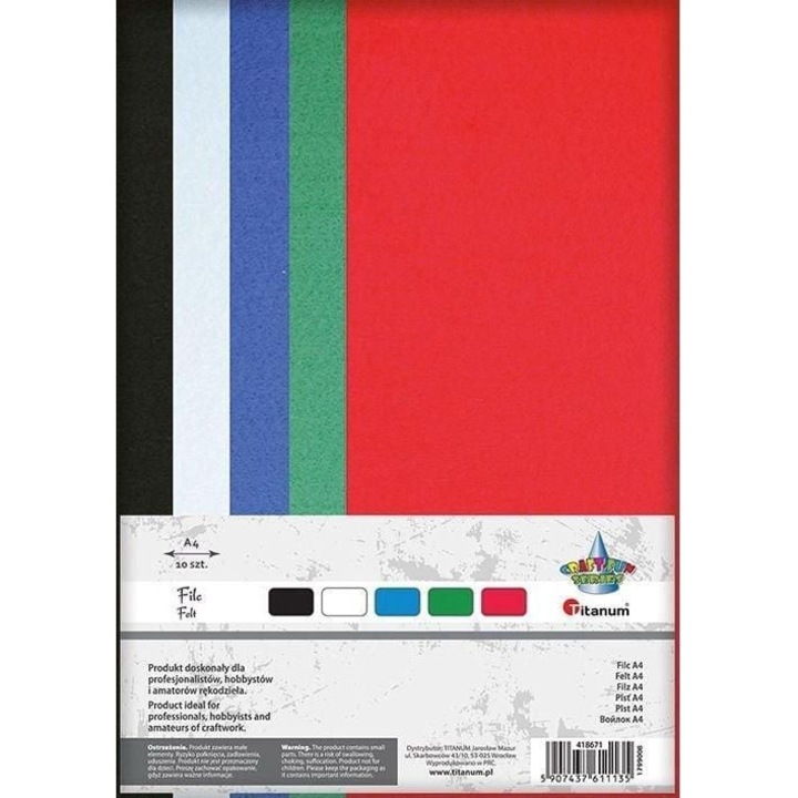 Set 10 foi hartie decorativa, Titanum, Multicolor