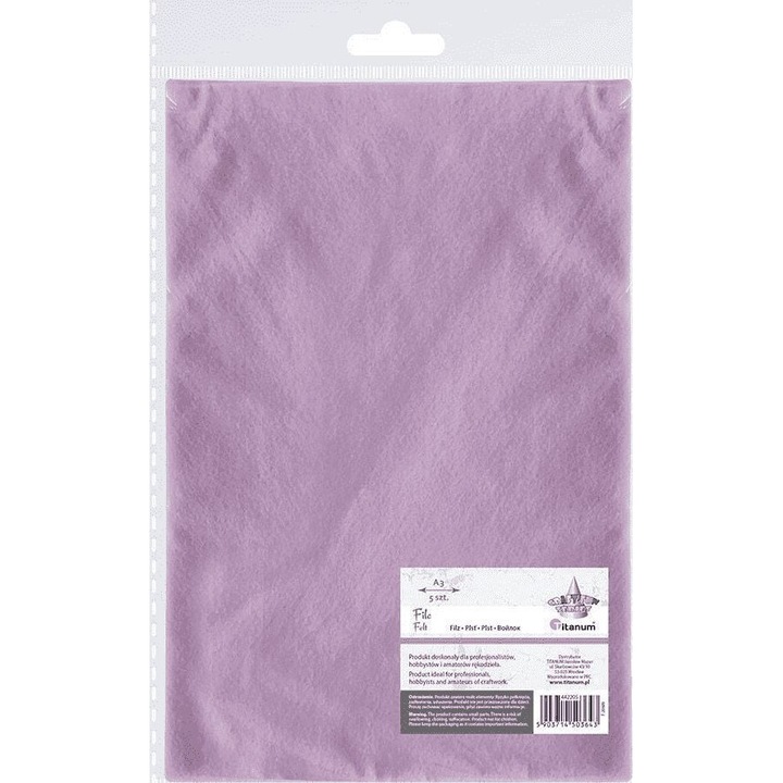 5 db filclap készlet, titán, A3, 29,7 x 42 cm, levendula