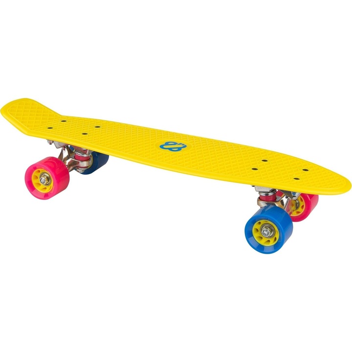 Скейтборд, Nijdam, Boulevard Trickster, ABEC-5, Жълт, 57x15 см