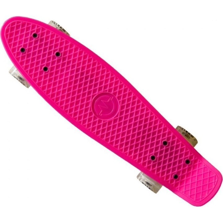 Скейтборд Master Pennyboard, LED светещи колела, 60x45mm, многоцветни, 55x14cm