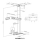 Suport unitate PC StableDesk, Reglabil, Prindere de perete/Sub blat birou, Pana la 30 kg, Latime unitate 155-235 mm - Negru