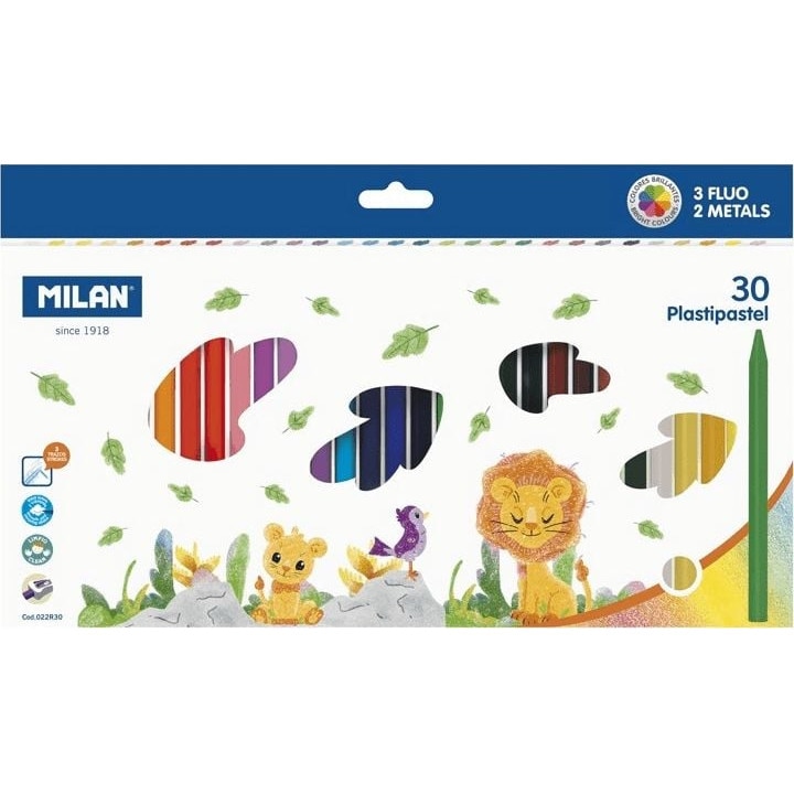 Set 30 creioane colorate, MILAN, Multicolor