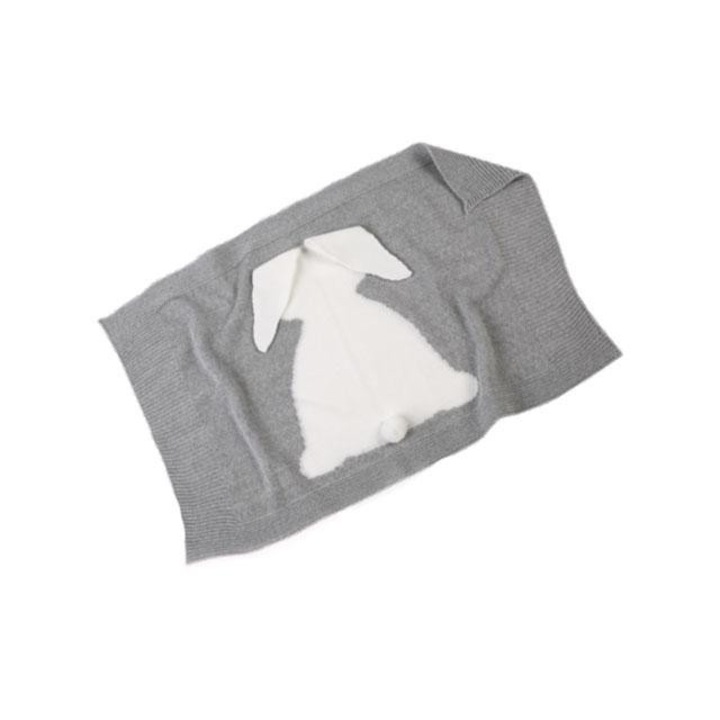 Llorens 5001033 Llorens: Szürke nyuszis pléd újszülött babáknak