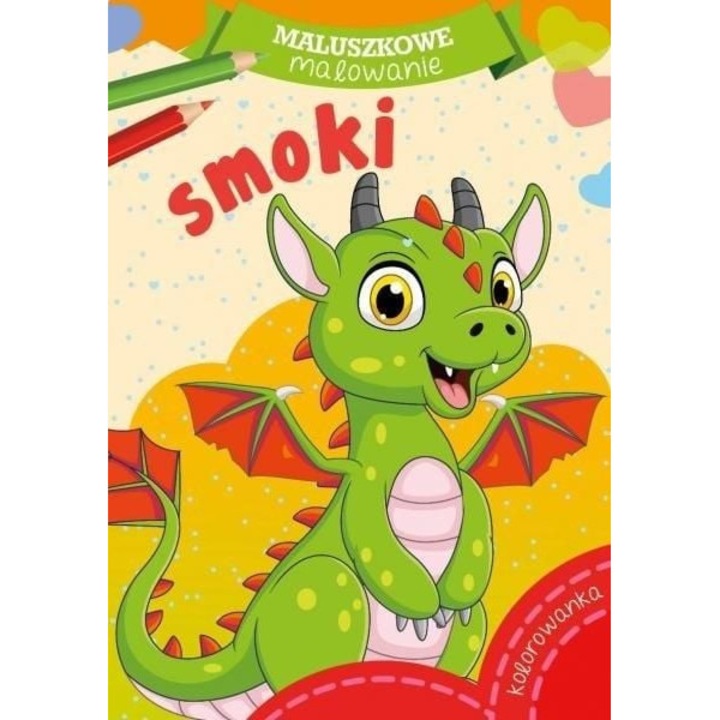 Smoki, Maluszkowe, Carte colorat, Tema animale, 16 pagini, Limba poloneza, 2020