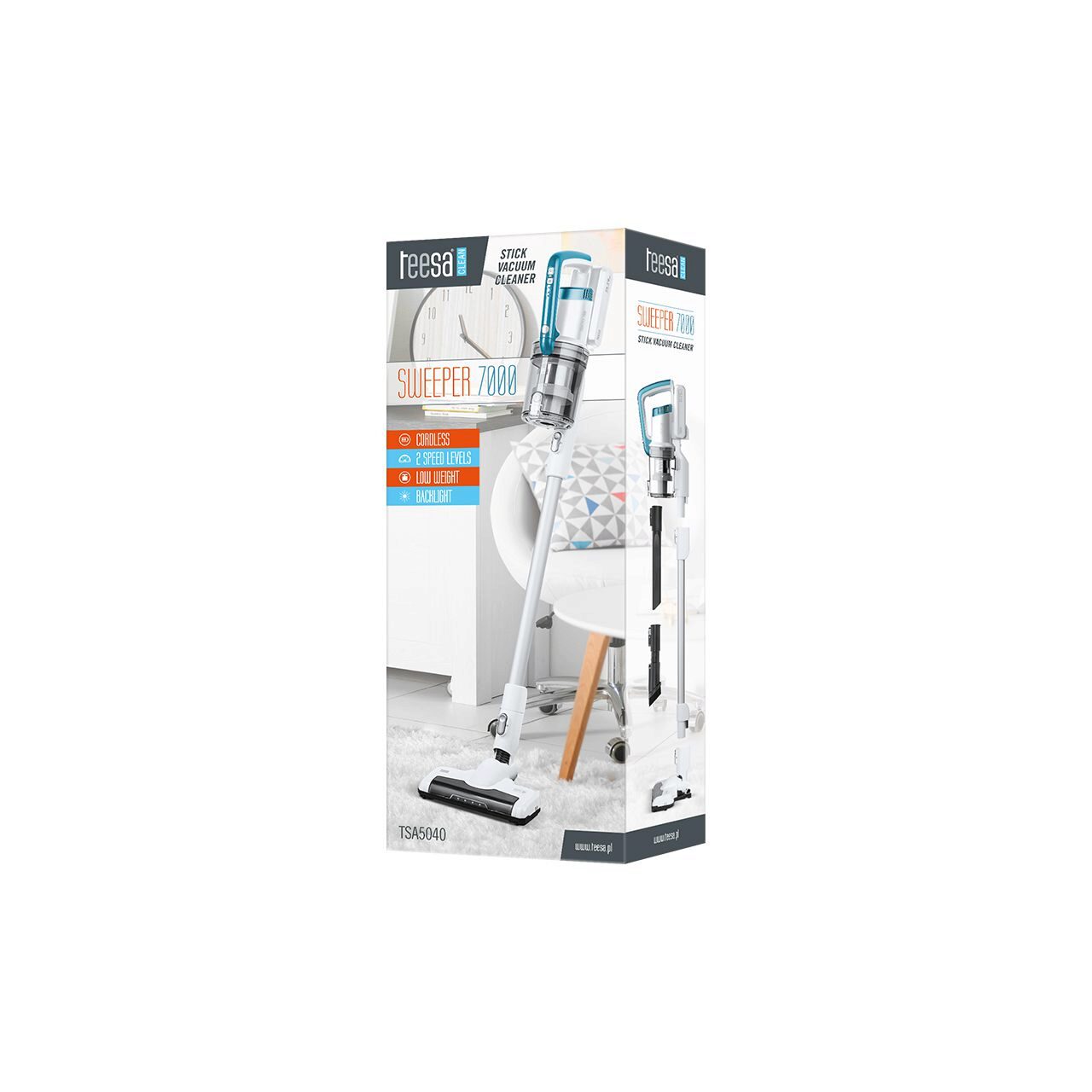 Aspirator cu acumulator 150 W, 2 Ah, 82 dB, 0.3 l, Li-Ion