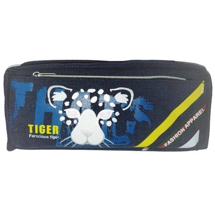 Felszereletlen tolltartó, Fresh, 2 rekeszes, sötétkék