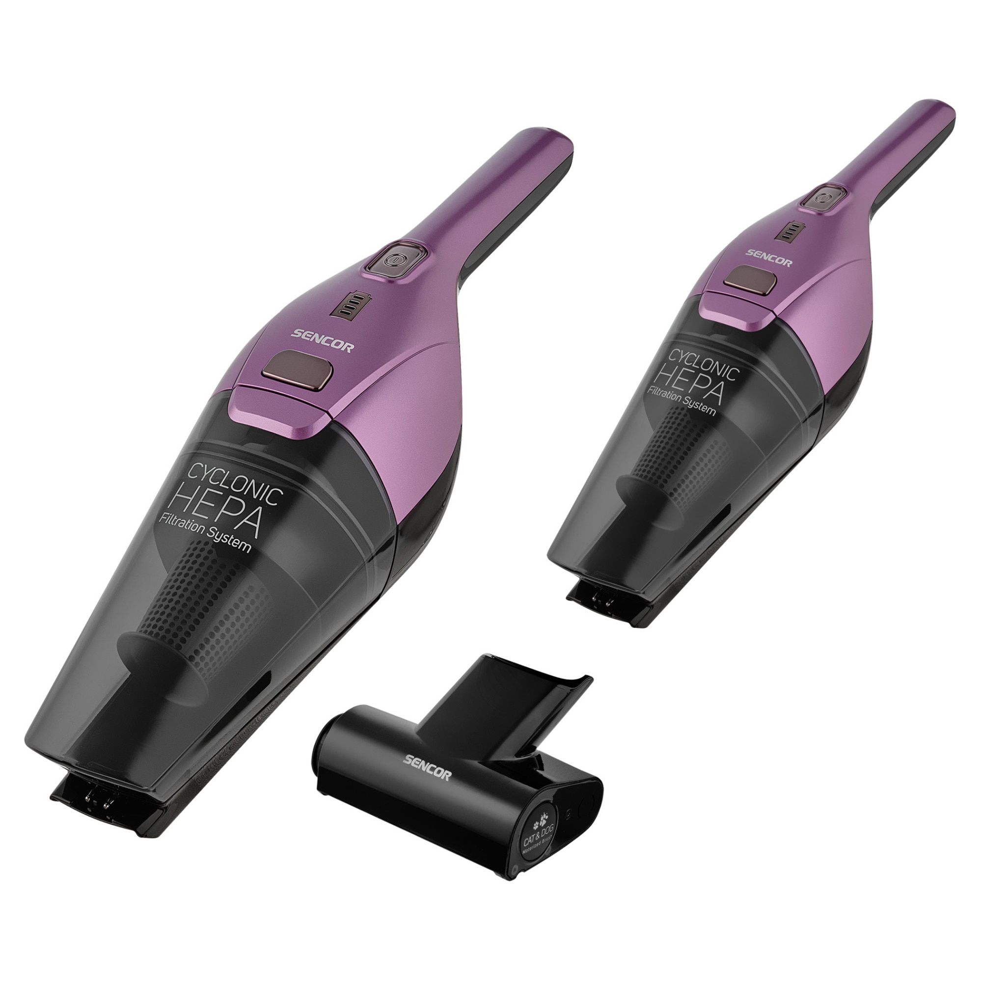Aspirator de mana, Sencor, SVC 0603VT, 3 in 1, 2000 mAh, Mov