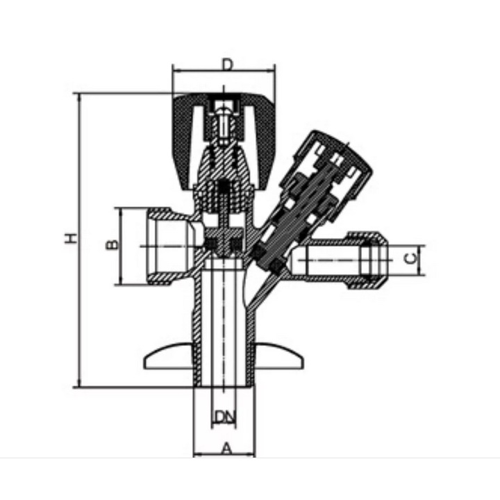 Ъглов смесител комбиниран, Melscher, 1/2*3/4*3/8 - eMAG.bg