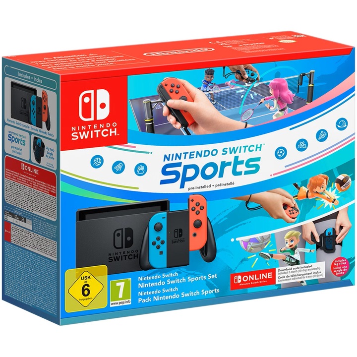 Конзола Nintendo Switch (HAD) Sports Bundle + 3 месеца онлайн абонамент за Nintendo Switch