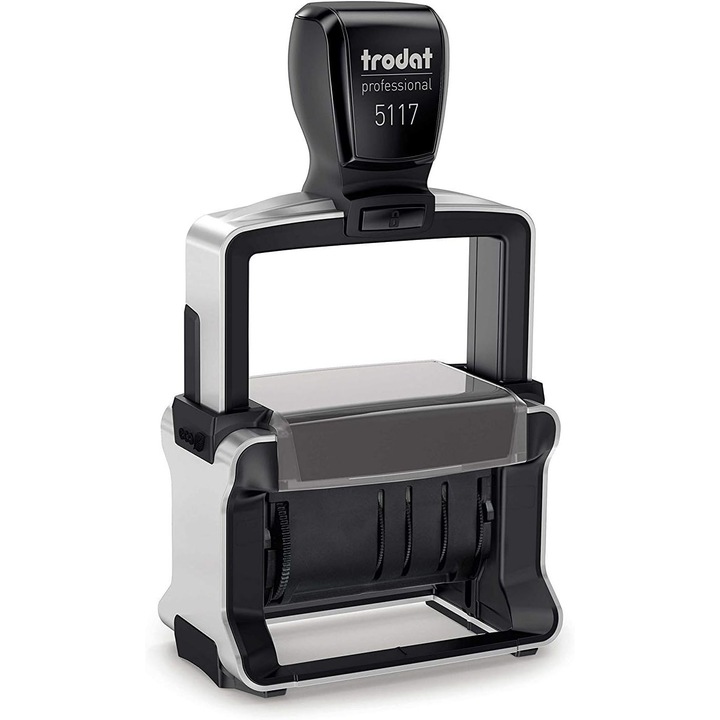 Stampila Trodat Professional 5117 Word cu text si amprenta data, 48 x 4 mm