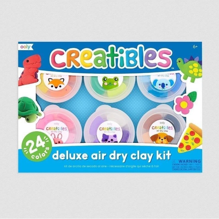 Комплект пластелин Ooly Lekkolina Creatibles Air Dry Clay, 24 цвята