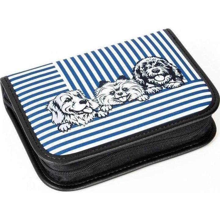 Üres tolltartó, Fandy, Kutya mintás, Kétfülű, 20 x 5 x 14 cm, Többszínű