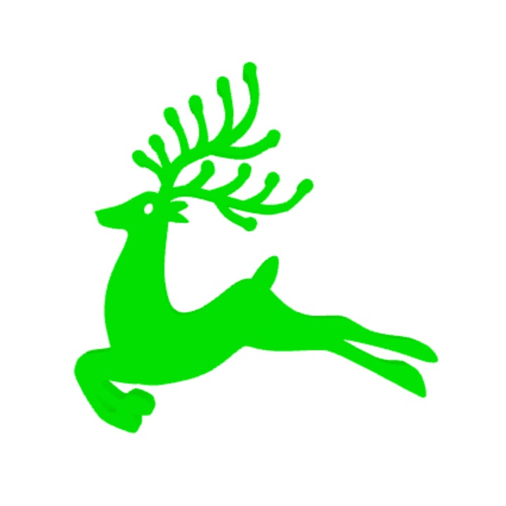 Decoratiune Craciun, "REN", renul vesel al sarbatorilor 13 x 12, 6 cm verde