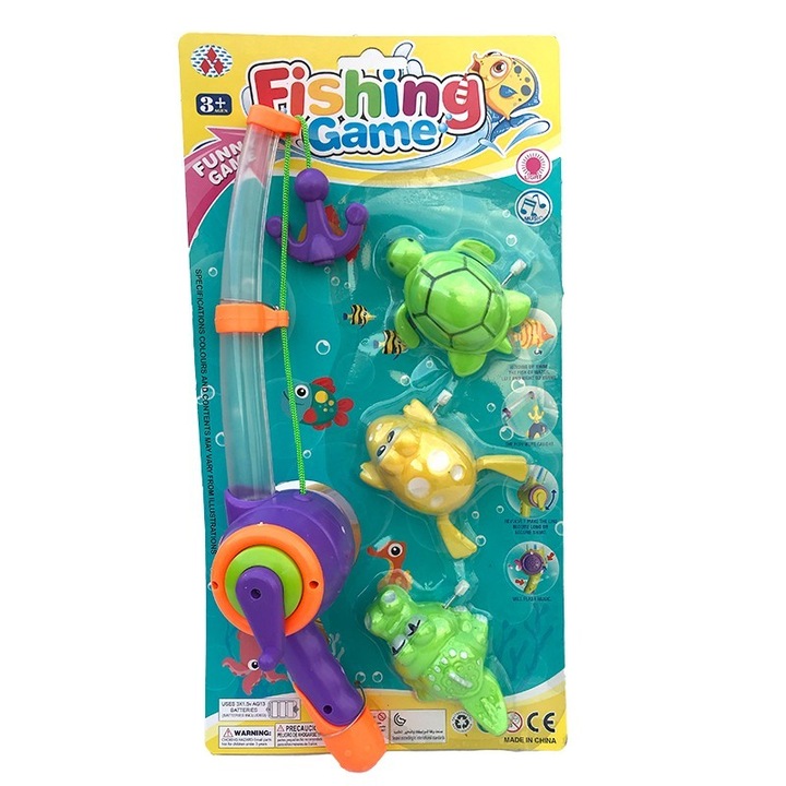 Műanyag horgászkészlet, 19x37cm, Multicolor, M2