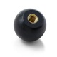 Set 10 bile cu filet, Jormftte, M6 x 25 mm, Cupru, Negru