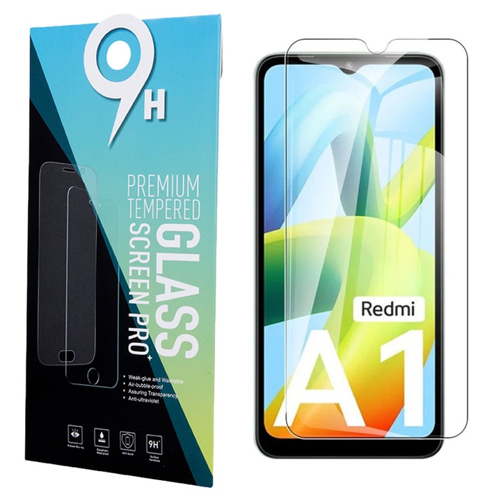 Xiaomi Redmi A1 / A1+ (A1 Plus) / Redmi A2 / Redmi A2+ (A2 Plus) / Poco C50 kompatibilis üvegfólia, előlapi, edzett, 9H, 0.3mm