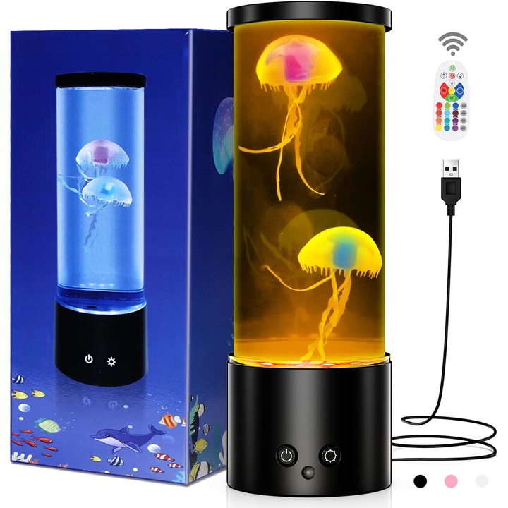 Нощна лампа, USB, черна