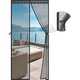 Plasa de tantari magnetica pentru usa, Jormftte, Poliester, 90 x 210 cm, Negru