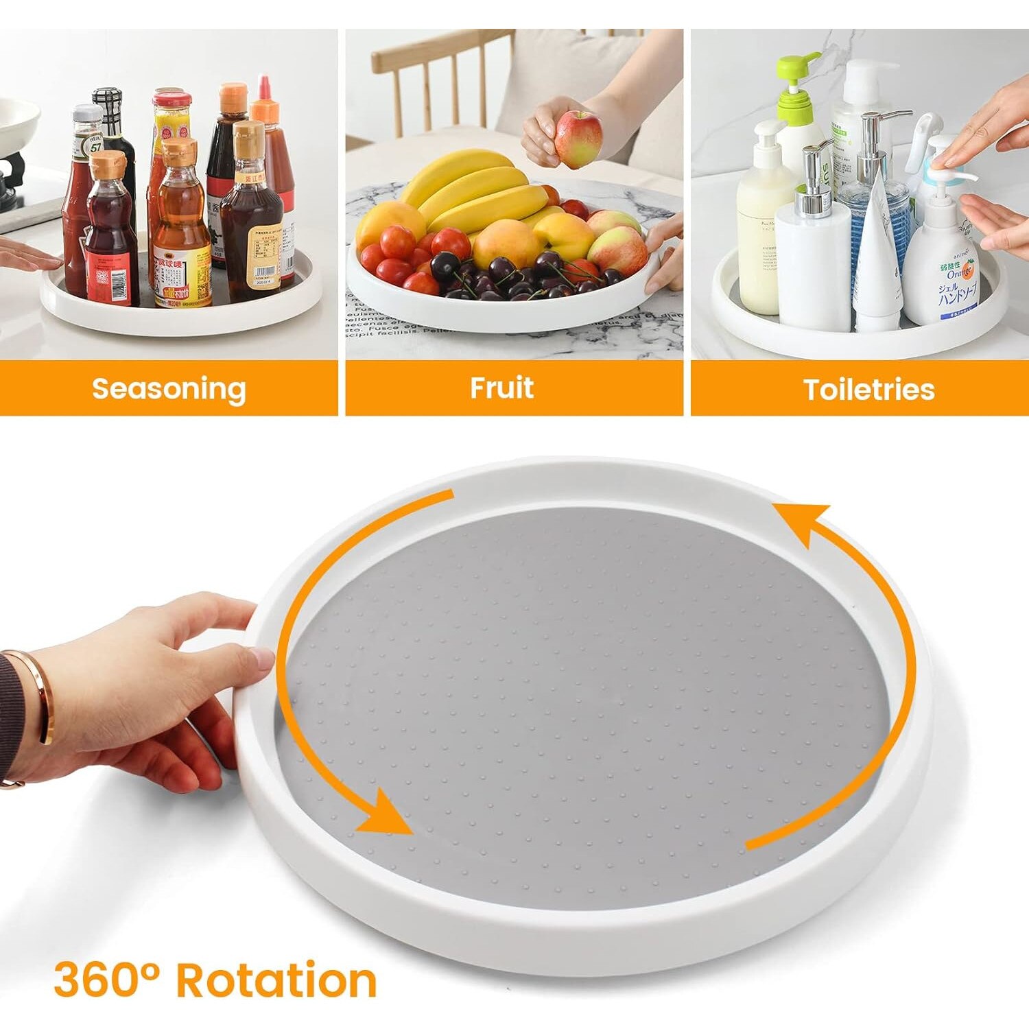 Set 2 Rafturi pentru condimente, Mmgoqqt, Gri - eMAG.ro