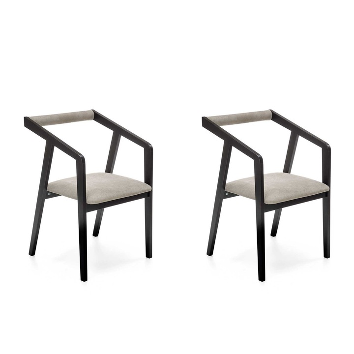 Halmar Azul szék, Fekete/Szürke (2 db-os szett)