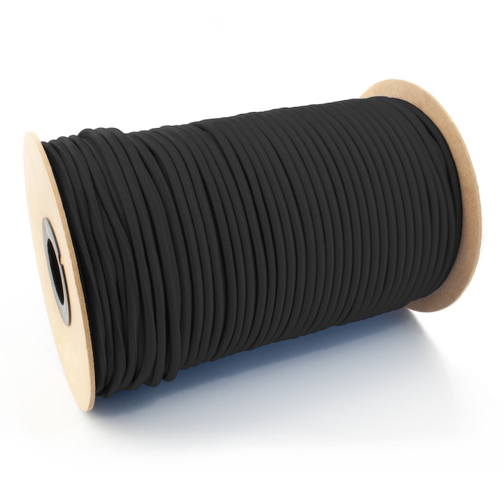 Еластичен шнур, Dqpp, Полипропилен, Черен, 10 мм