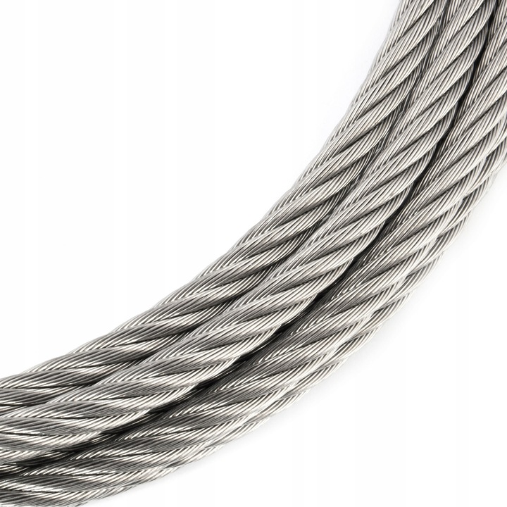 Строителна тел, DQPP, неръждаема стомана, 12mm, 50m, 7x19