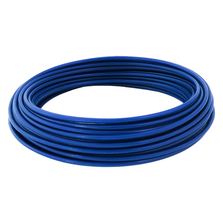 Nyújtásálló kábel, DQPP, acél/PVC, 8,46 kN, 3/6 mm x 20 m, kék