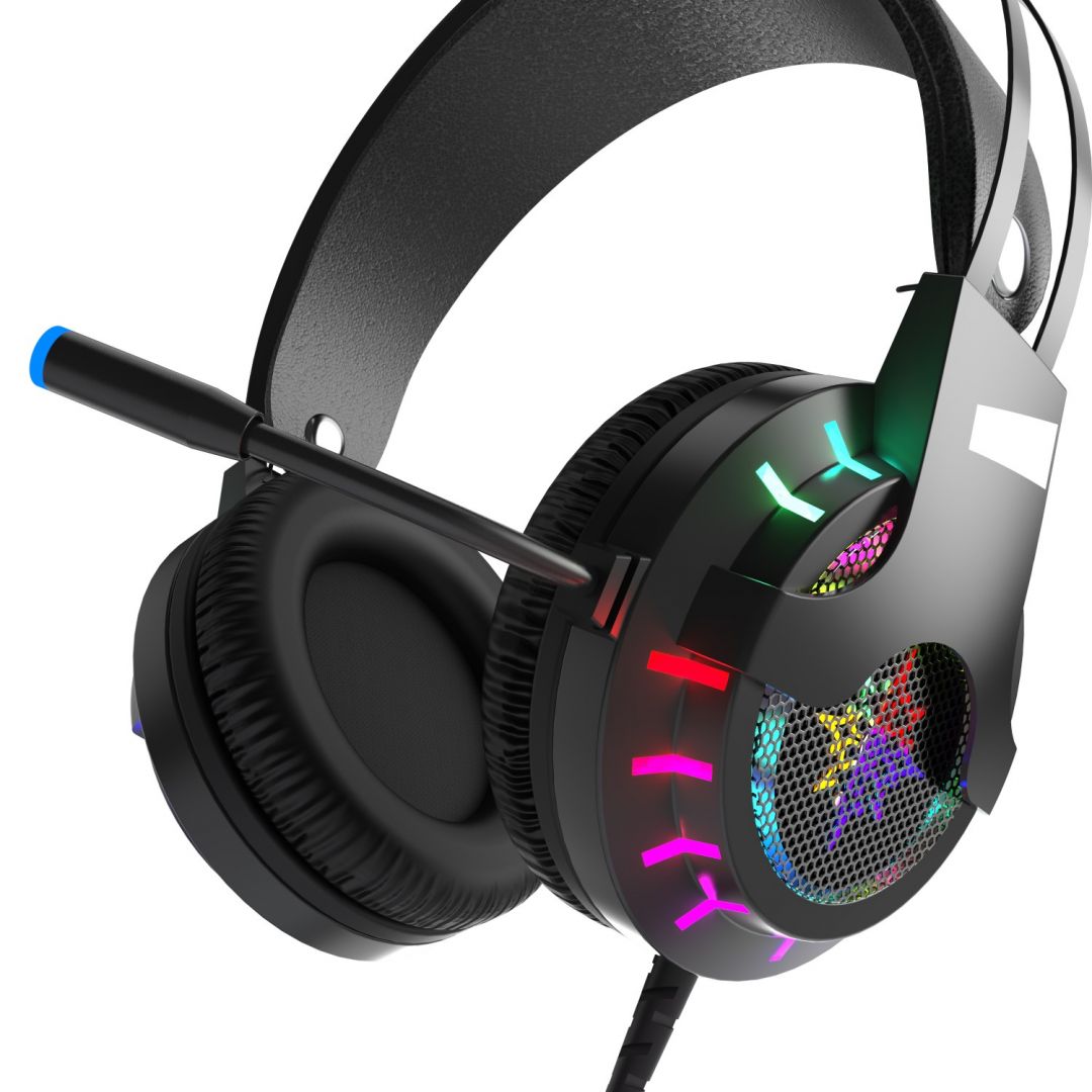Casti pentru jocuri, Inca, USB, 2.4 m, Negru