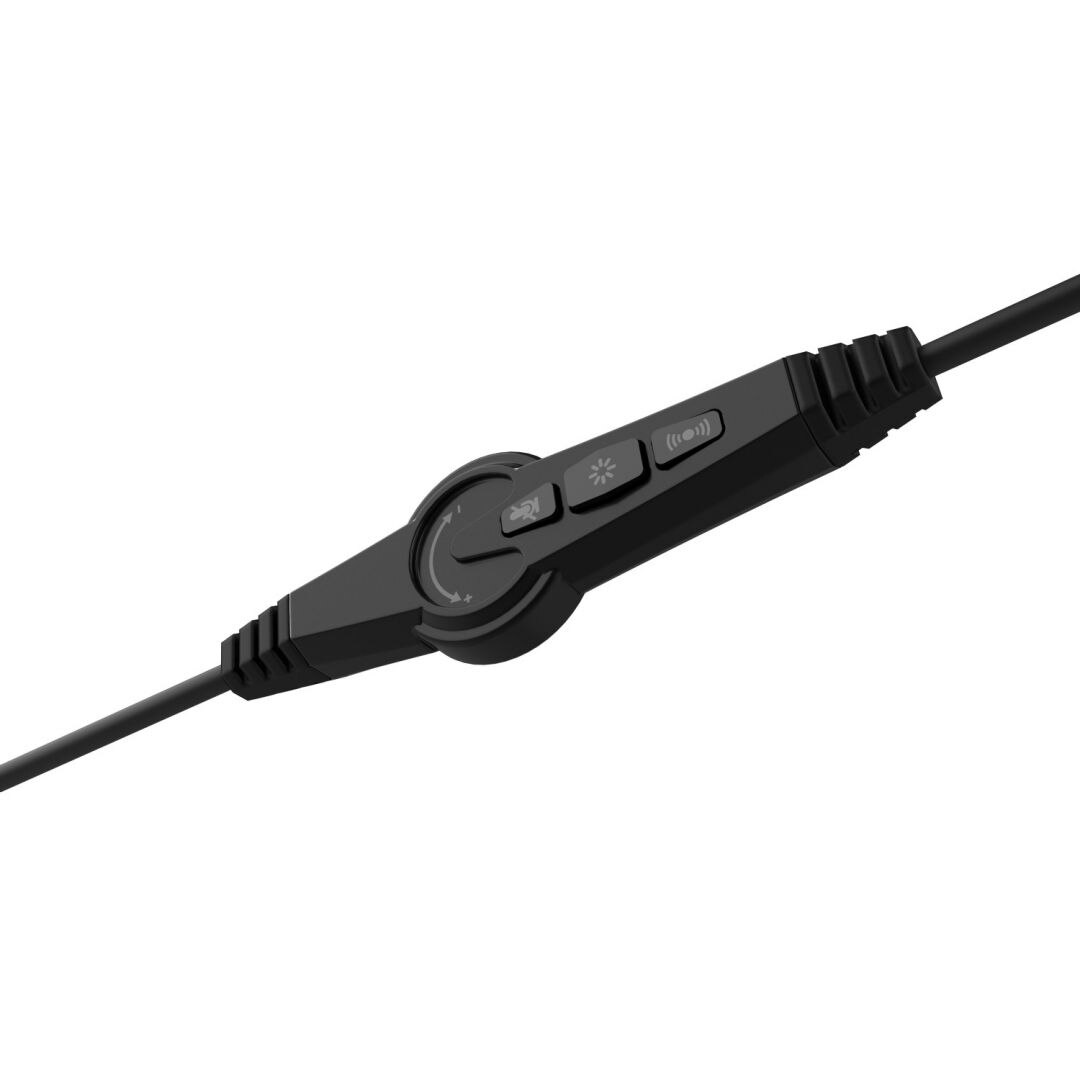 Casti pentru jocuri, Inca, USB, 2.4 m, Negru
