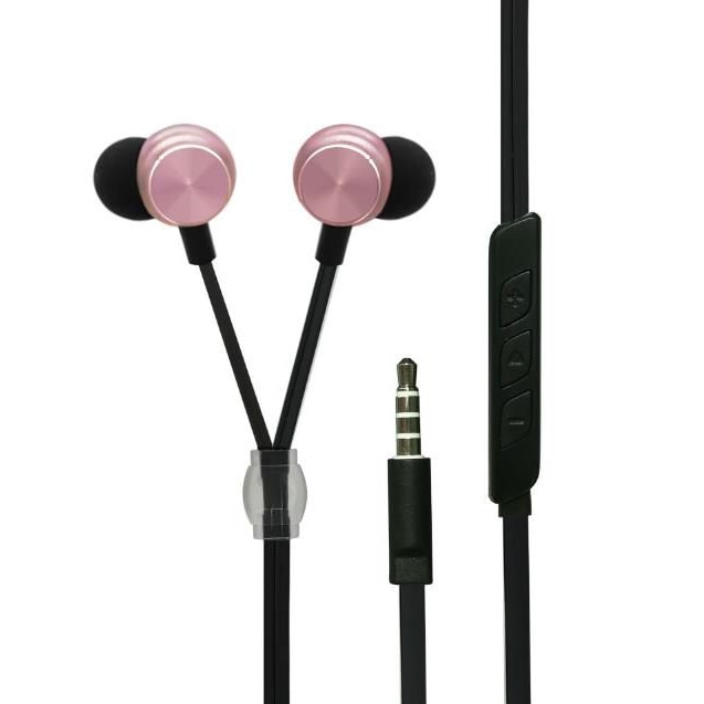 Casti stereo, 2GO, 1.2 m, Negru/Roz