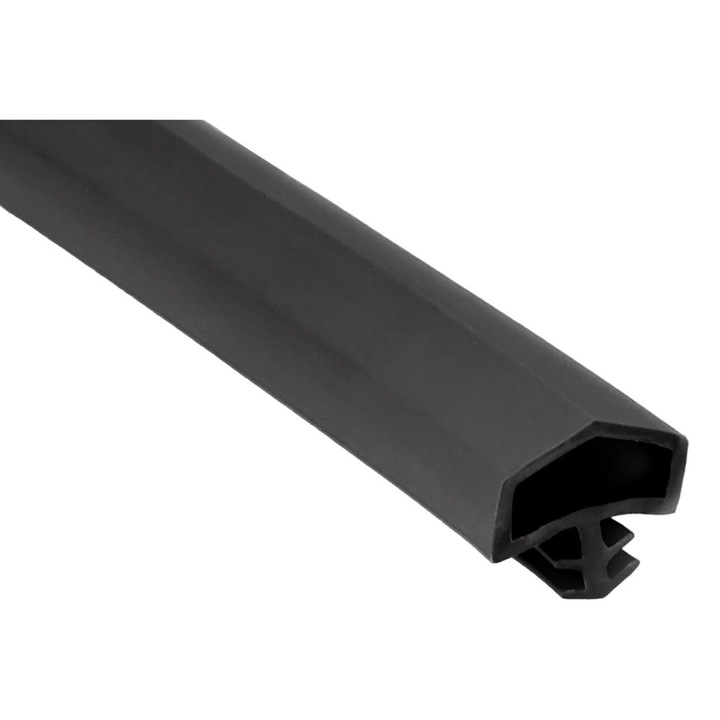 Уплътнение за дървени врати, DQPP, Термопласт, 50 м, Черен