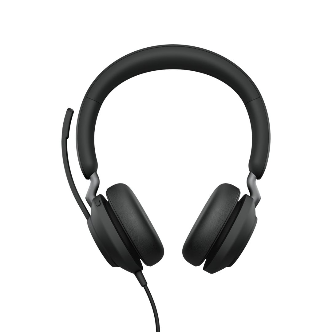 Casti cu fir, Jabra, Cu microfon, Negru
