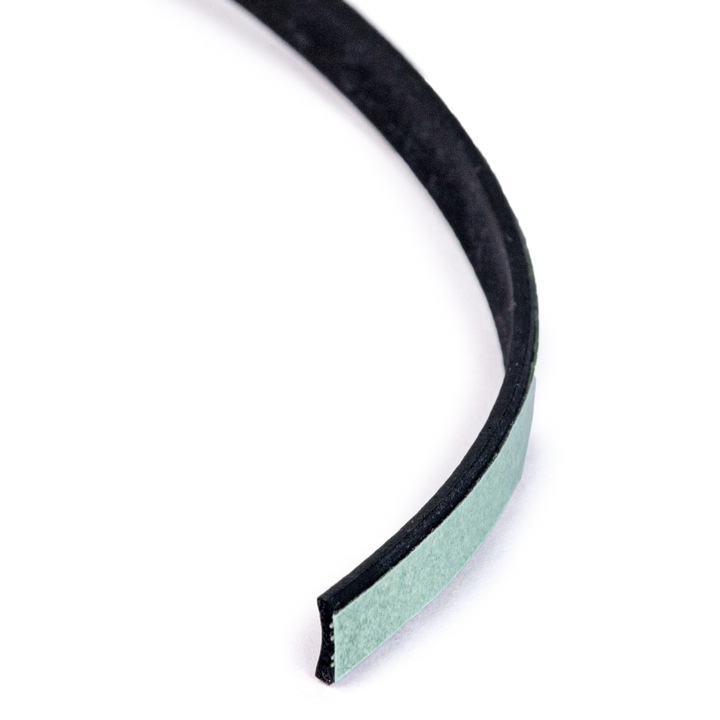 Garnitura pentru usi/ferestre, DQPP, Cauciuc EPDM, Autoadeziv, 8 x 2 mm, 1 m, Negru