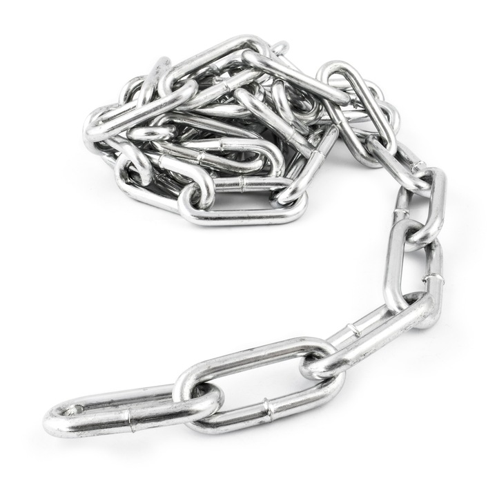 Lant, DQ-PP, Otel galvanizat, 5 mm, 1 m, Argintiu