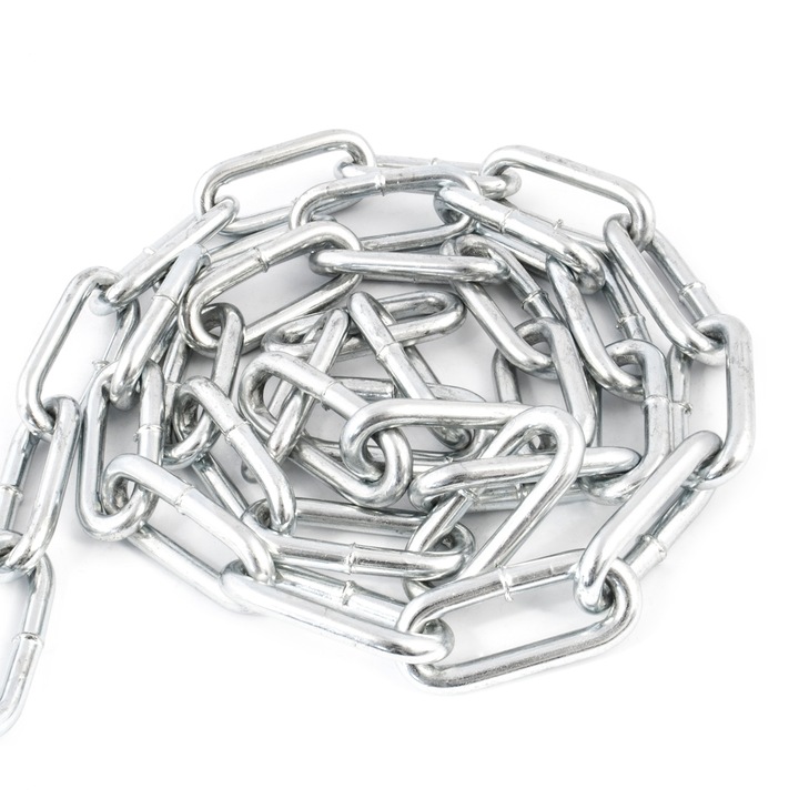 Lant, DQ-PP, Otel galvanizat, 5 mm, 20 m, Argintiu