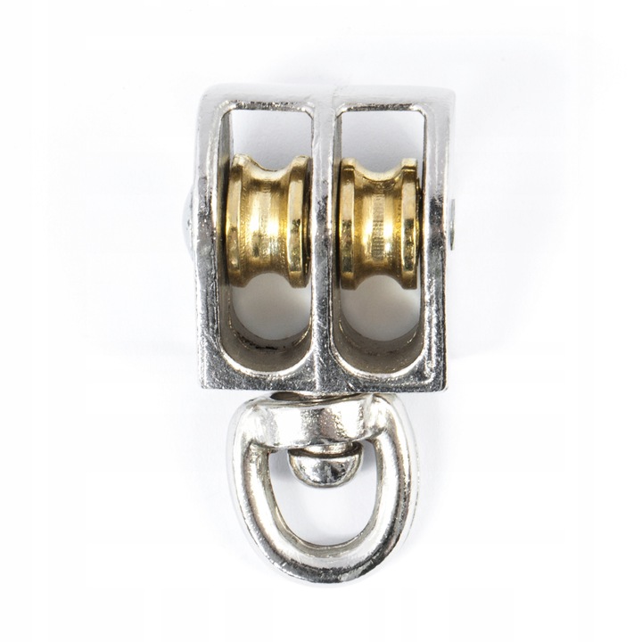 Set 10 scripeti dubli pentru franghii, DQPP, Nichel/Alama/Zinc, 30 kg, Argintiu/Auriu