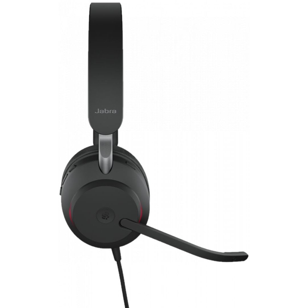 Casti cu fir, JABRA, Cu microfon, Negru