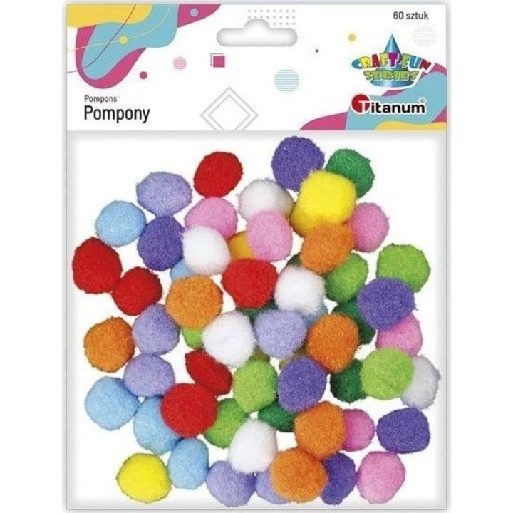 60 db-os tampon készlet, titán, poliészter, 20 mm, többszínű