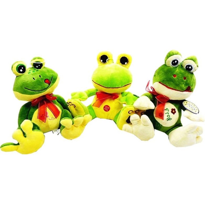 Set 3 broscute de plus, Sun Day, 25 cm, Verde