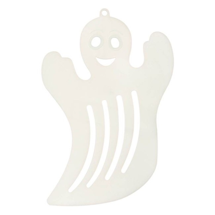 Dekoráció Fantoma mosolygó arc Halloweenra és karneválra, fluoreszkáló zöld, beltéri és kültéri, szélesség x magasság 21 cm x 32 cm