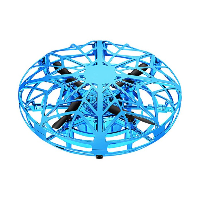 Mini drón érzékelőkkel, UFO TXD, LED, kék