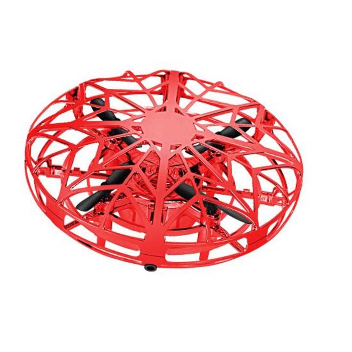 Mini drón érzékelőkkel, UFO TXD, LED, piros