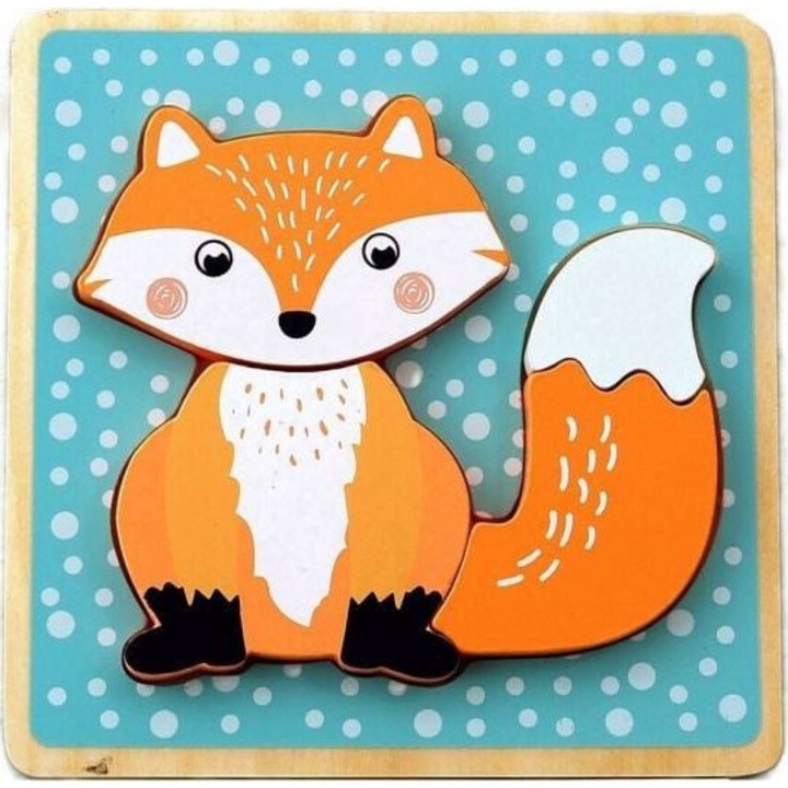 Fa puzzle gyerekeknek AdamToys, Multicolor