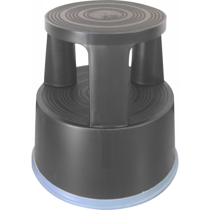 Универсална табуретка Q-Connect Office, Пластмаса, Височина 43 см, 2,9 кг, Тъмносива