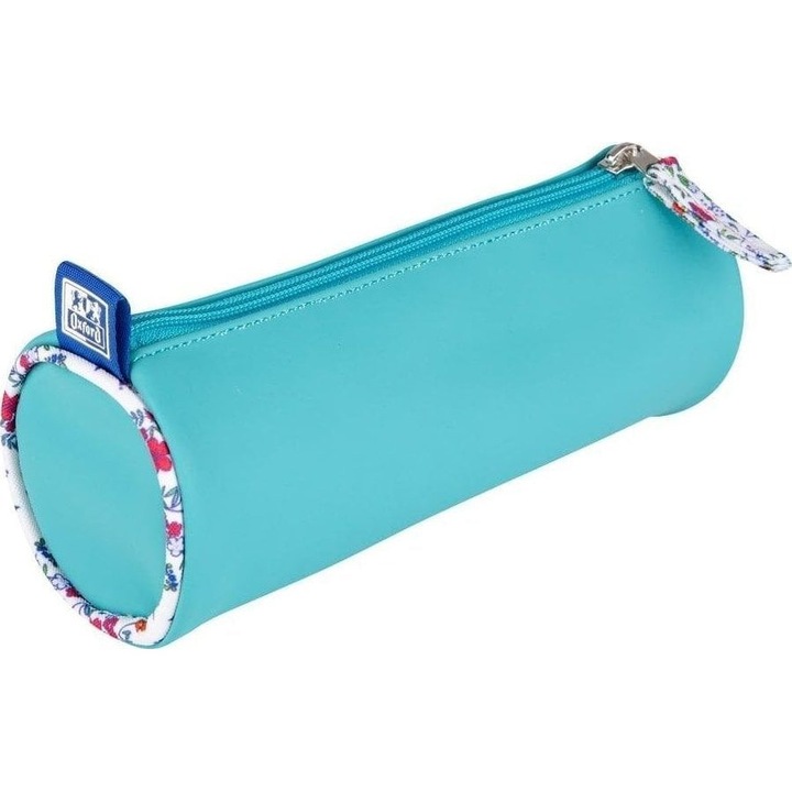 Тръбна химикалка Oxford Floral Pastel, PU материал, тюркоазен пастел, флорален дизайн