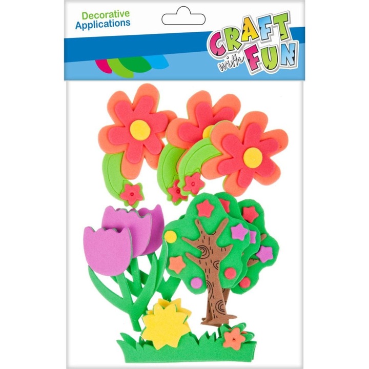 Set 12 accesorii decorative, Craft with Fun, Multicolor