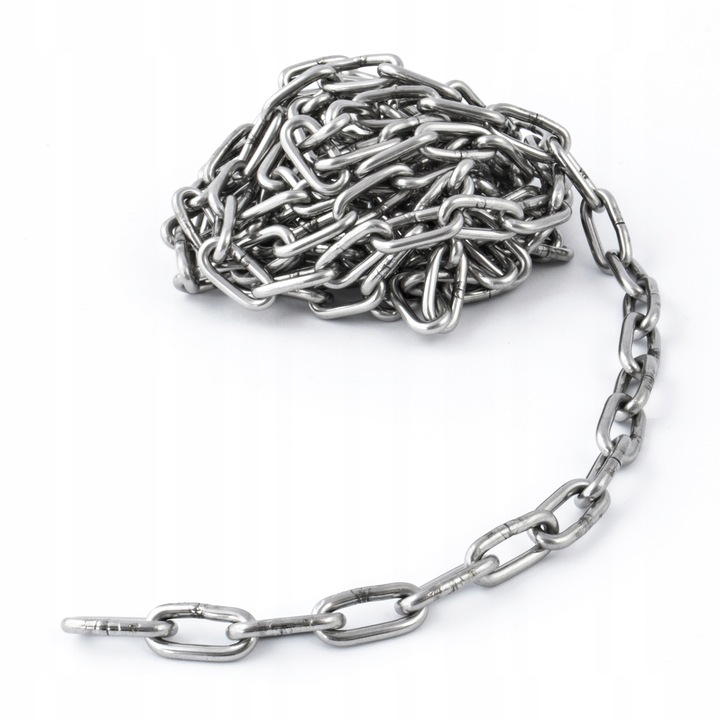 Lant galvanizat, DQ-PP, Otel, 50 m, Argintiu