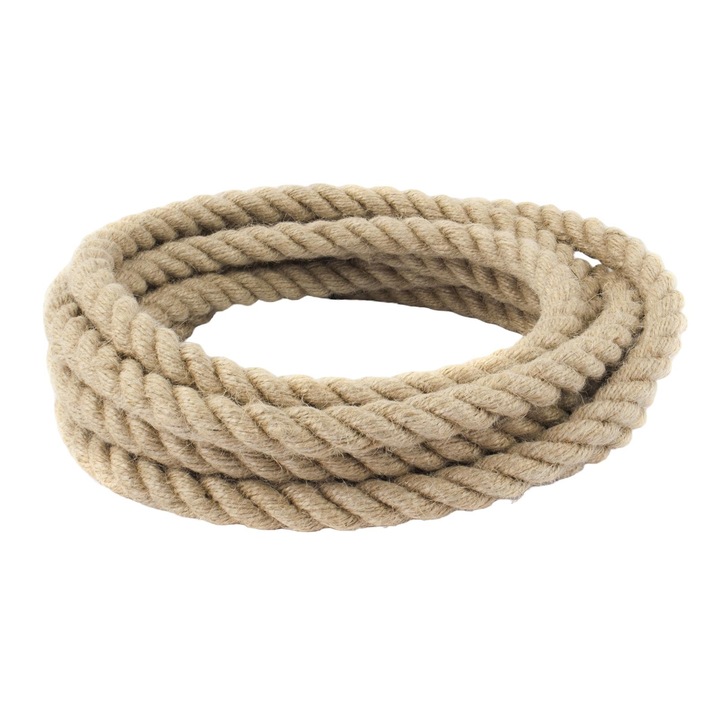 Усукано въже, DQPP, Юта, 20 мм, 10 м, Естествен