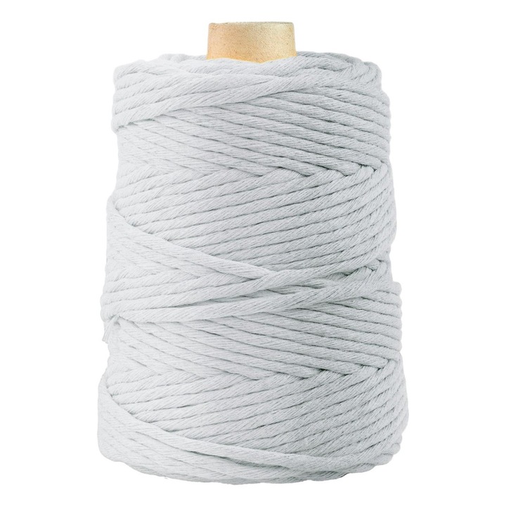 Текстилен конец за макраме, DQPP, Памук, 3мм, 200м, Сив